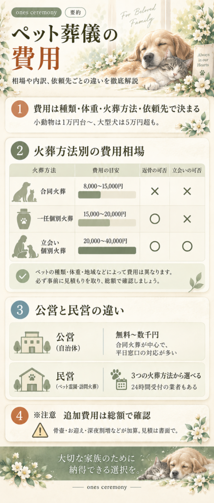 ペット葬儀 費用
