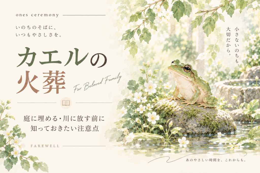 カエル　火葬