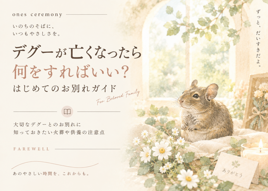 デグーが亡くなったら何をすればいい？はじめてのお別れガイド